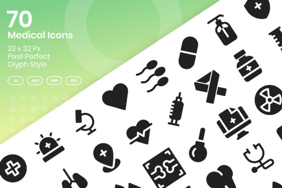 70 Medical Icons - Glyph: A Designer's Review