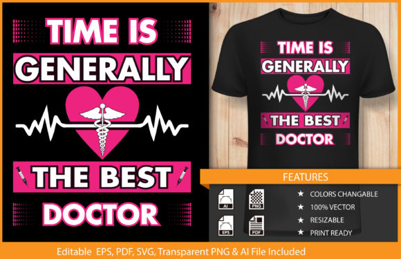 Doctor Nurse T-Shirt Design for Embroidery
