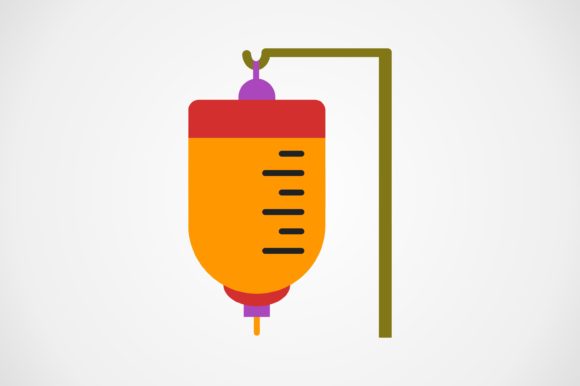 Medical Drip Flat Icon: A Versatile Design for Embroidery