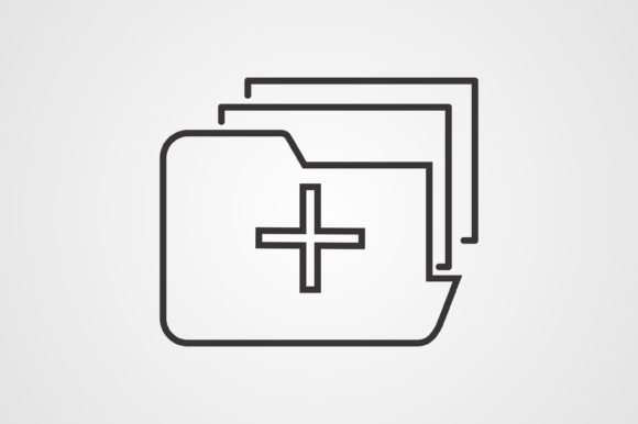 Medical Folder Line Icon: A Versatile Embroidery Design