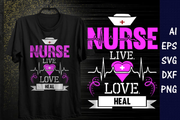 Nurse Live Love Heal: A Heartfelt Embroidery Design