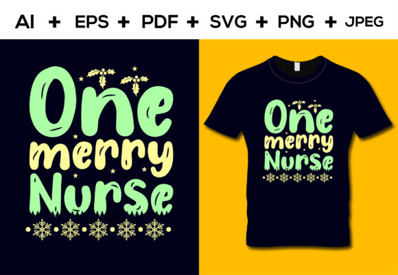 One Merry Nurse T-Shirt: A Joyful Embroidery Design
