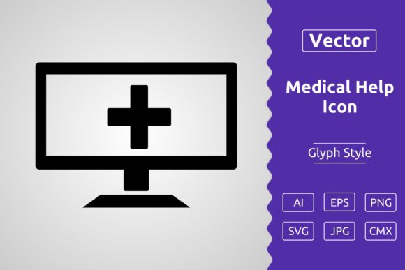 Review: Vector Online Medical Help Glyph Icon