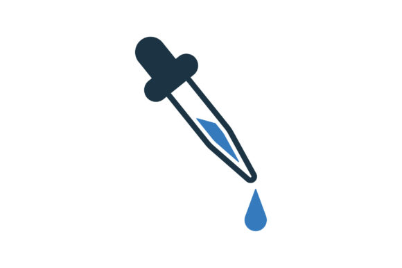 Reviewing Dropper, Medical Icon for Embroidery