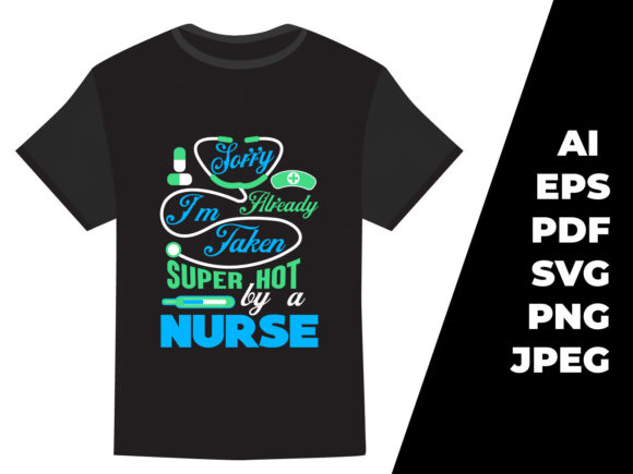 Super Hot Nurse Typography Tshirt Design