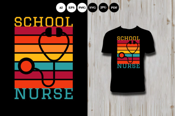 Vintage Charm for School Nurses: A T-Shirt Design